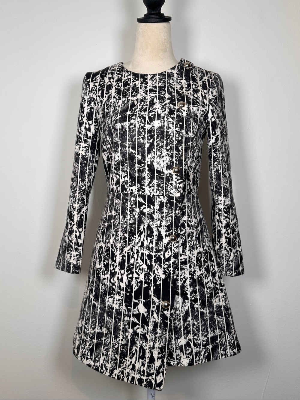 & Other Stories Abstract Print Fit & Flare Dress | Cotton | Size US 6